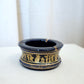 Greek Gilt Blue Porcelain Ashtray, Sphathas Karamik