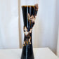 Whimsical Art Pottery Vase with Climbers