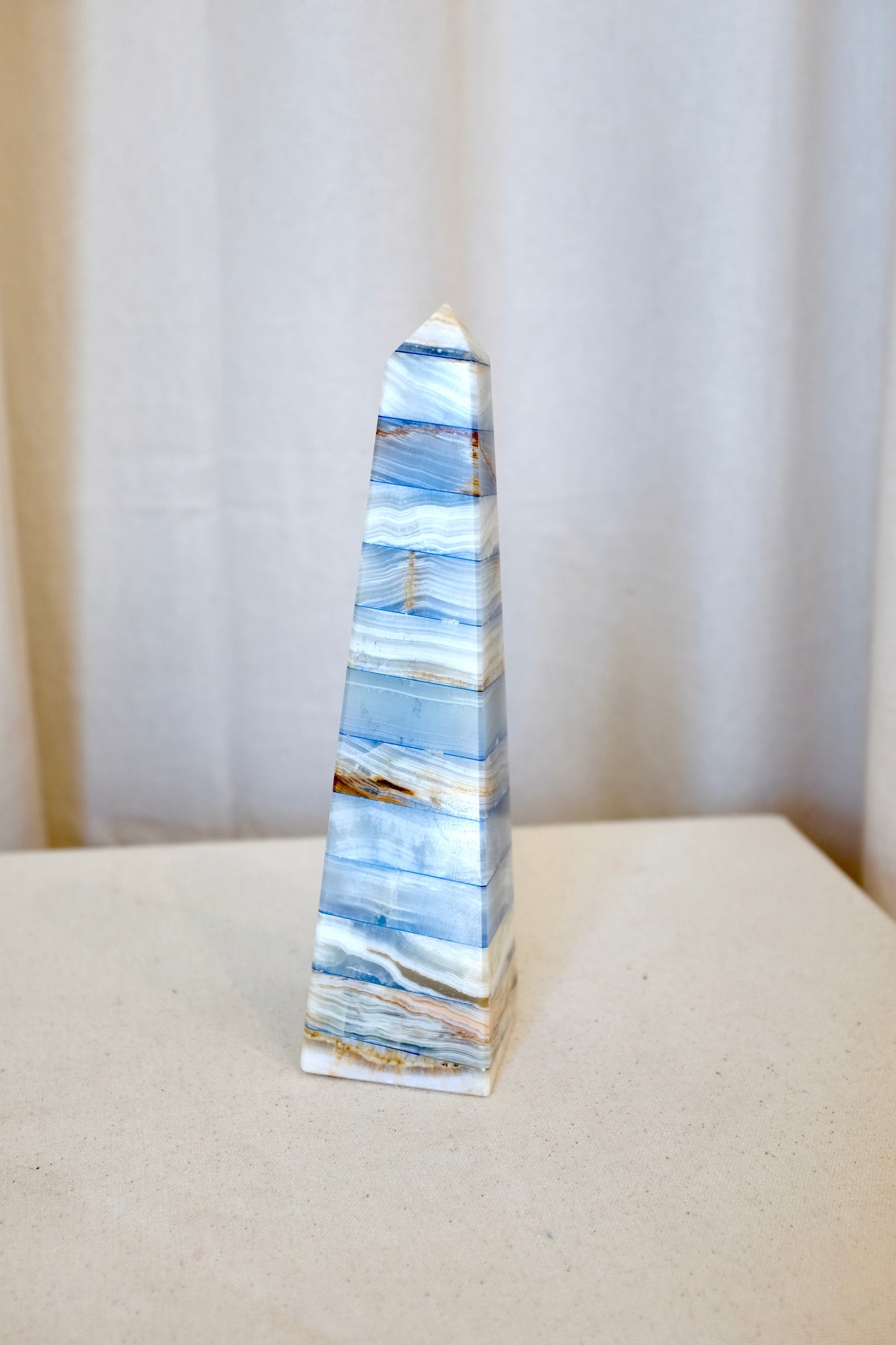 Blue and White Stone Obelisk