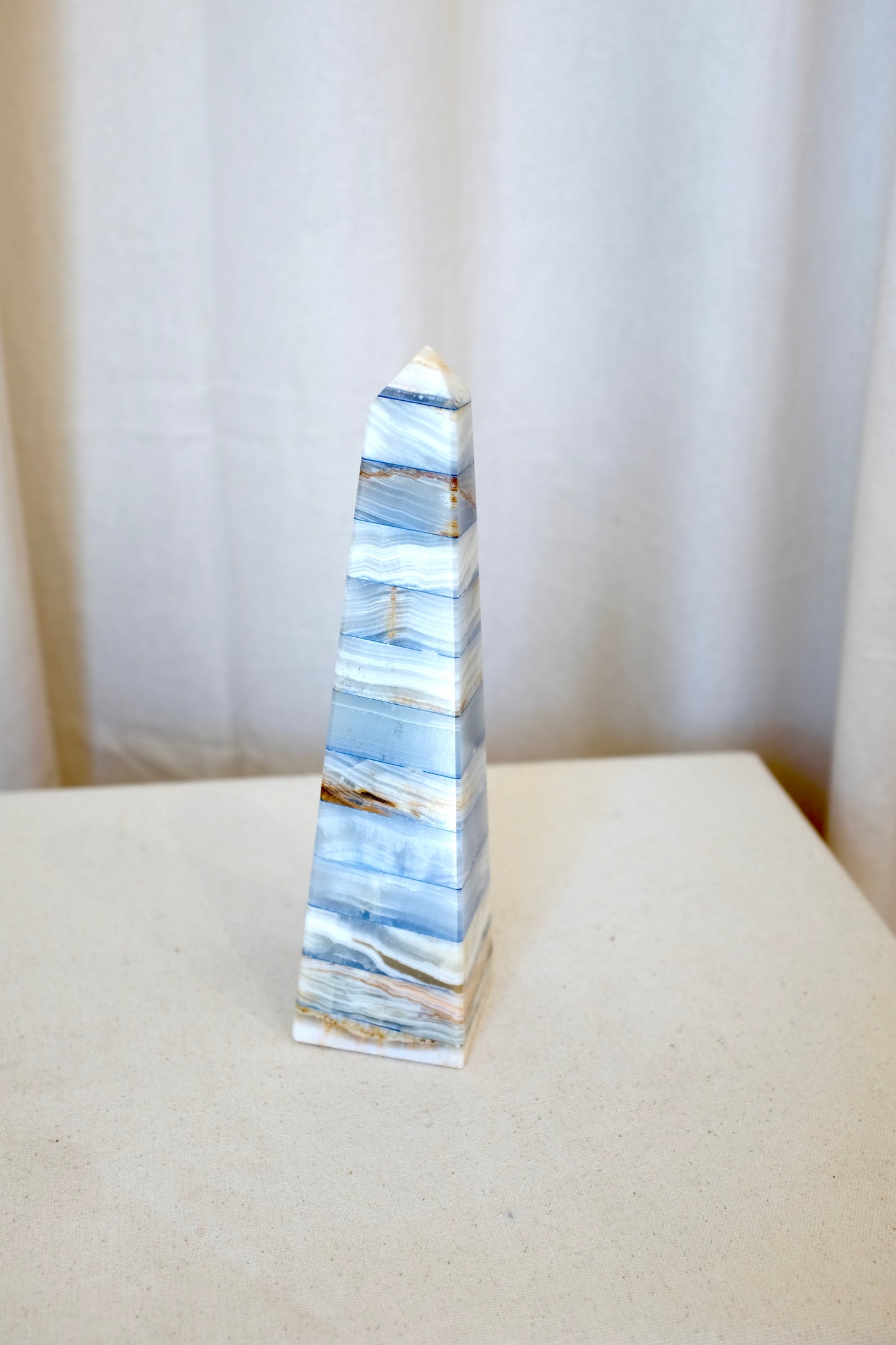 Blue and White Stone Obelisk