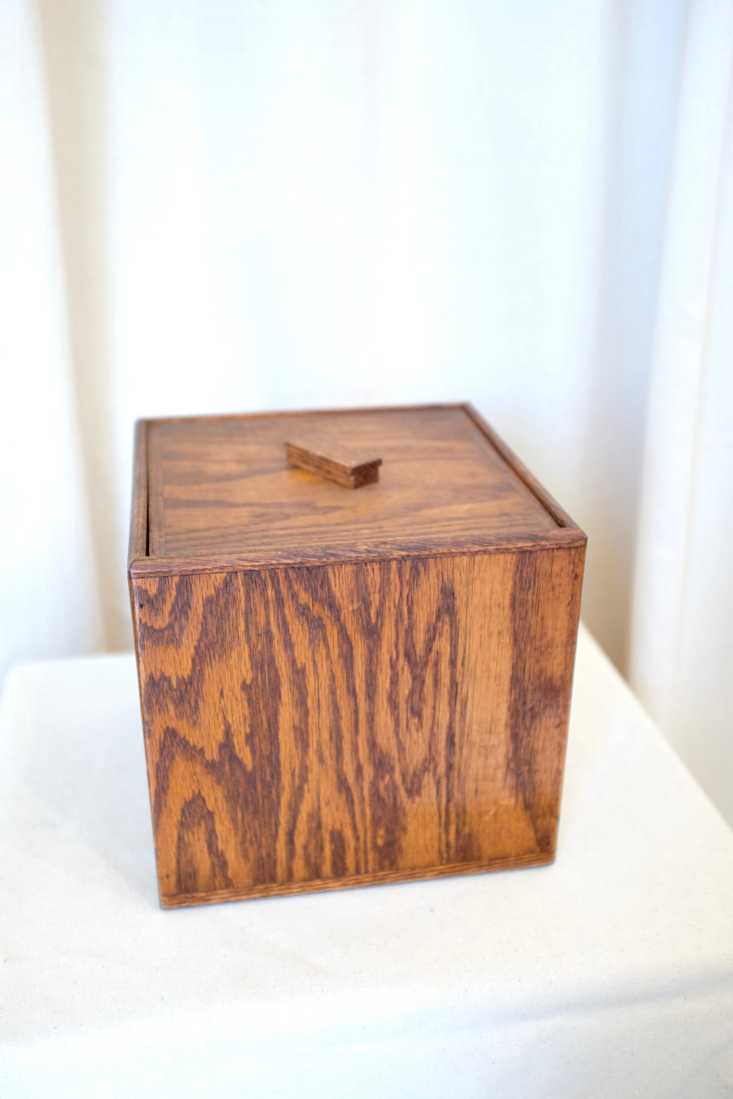 Square Oak Ice Box