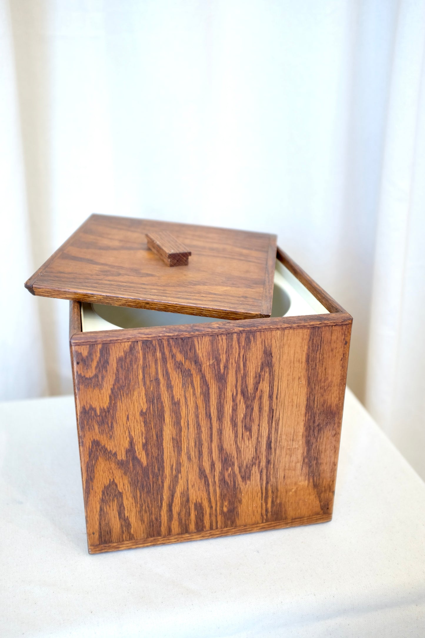 Square Oak Ice Box