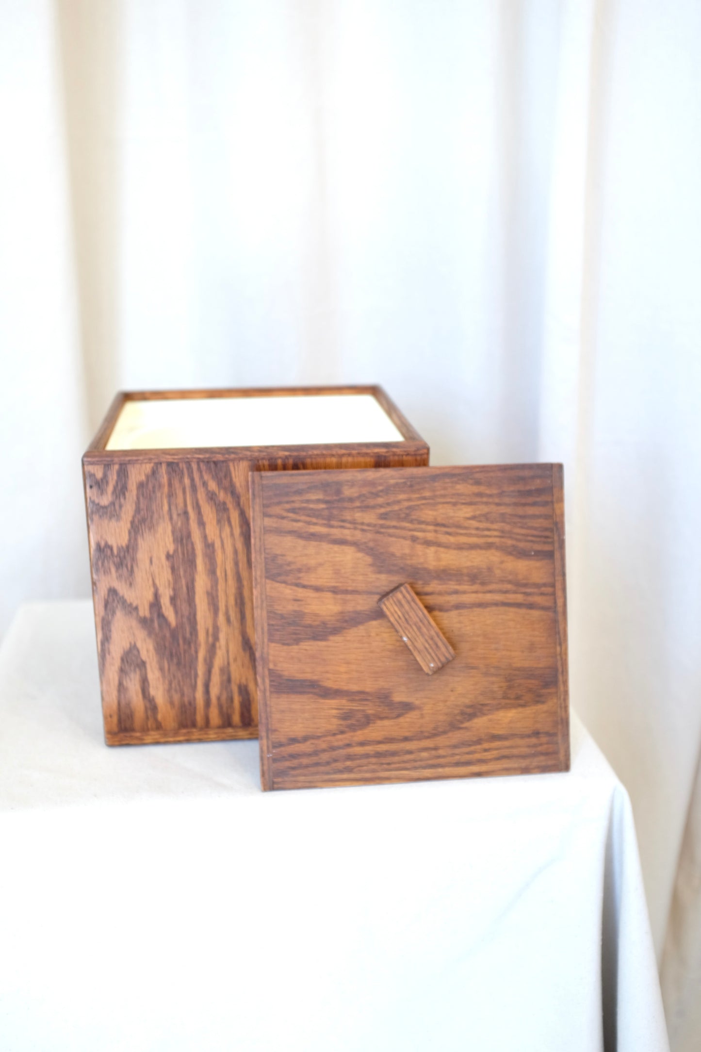 Square Oak Ice Box