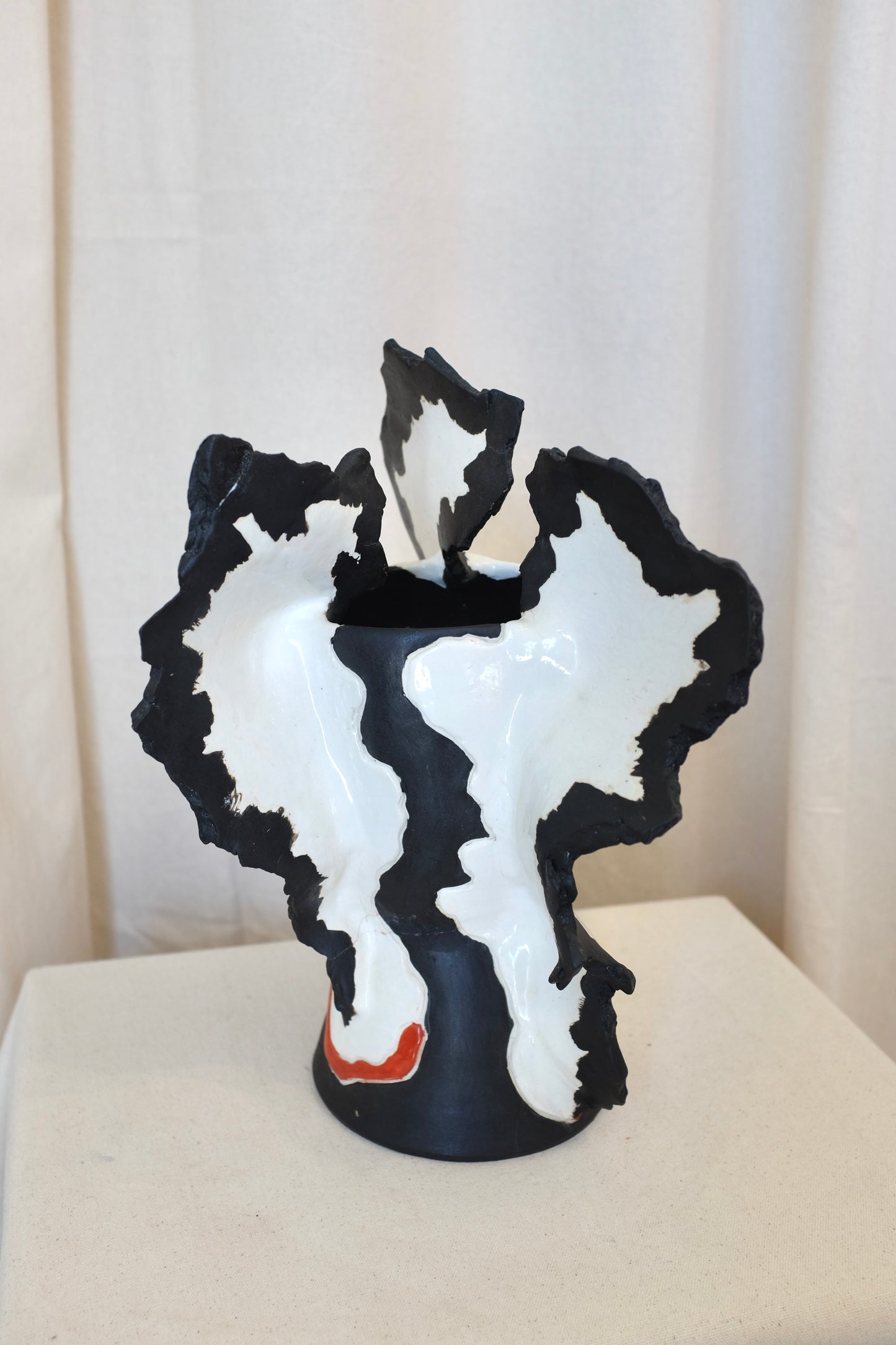 Three-winged Abstract Ceramic Vase