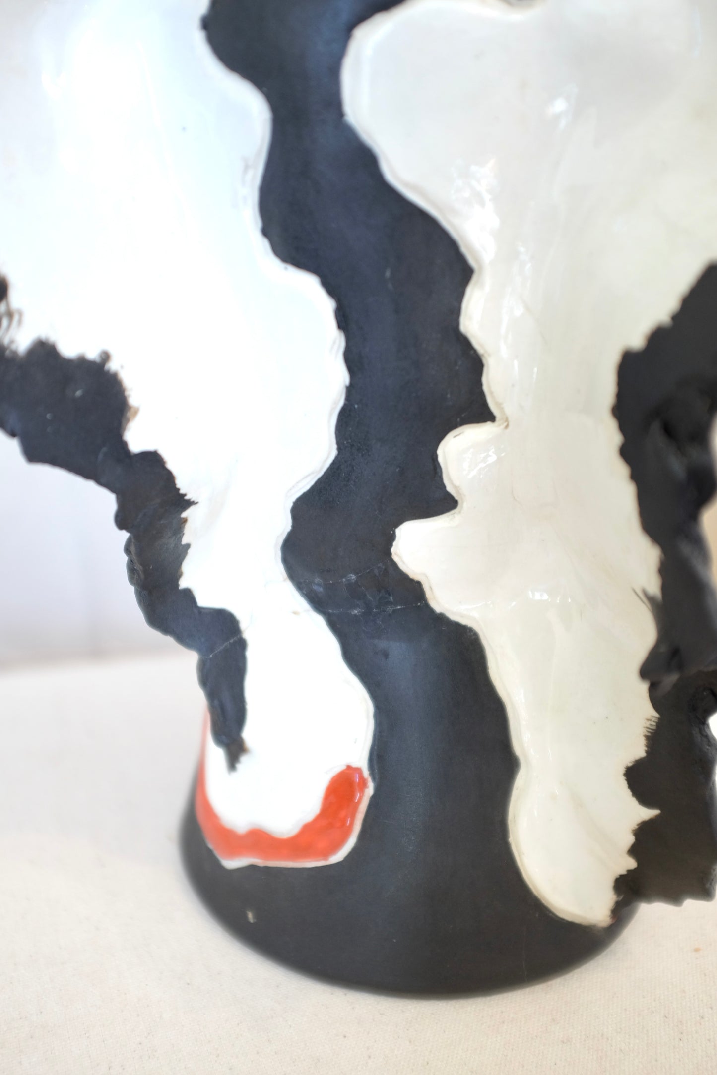 Three-winged Abstract Ceramic Vase