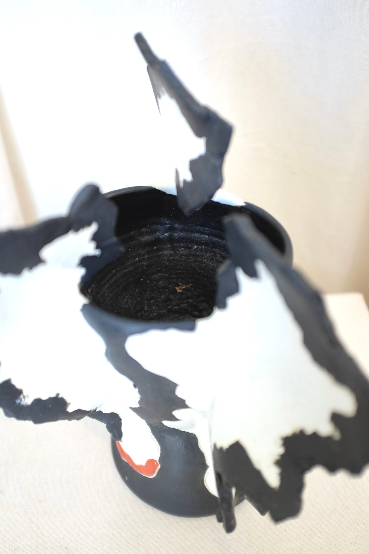 Three-winged Abstract Ceramic Vase