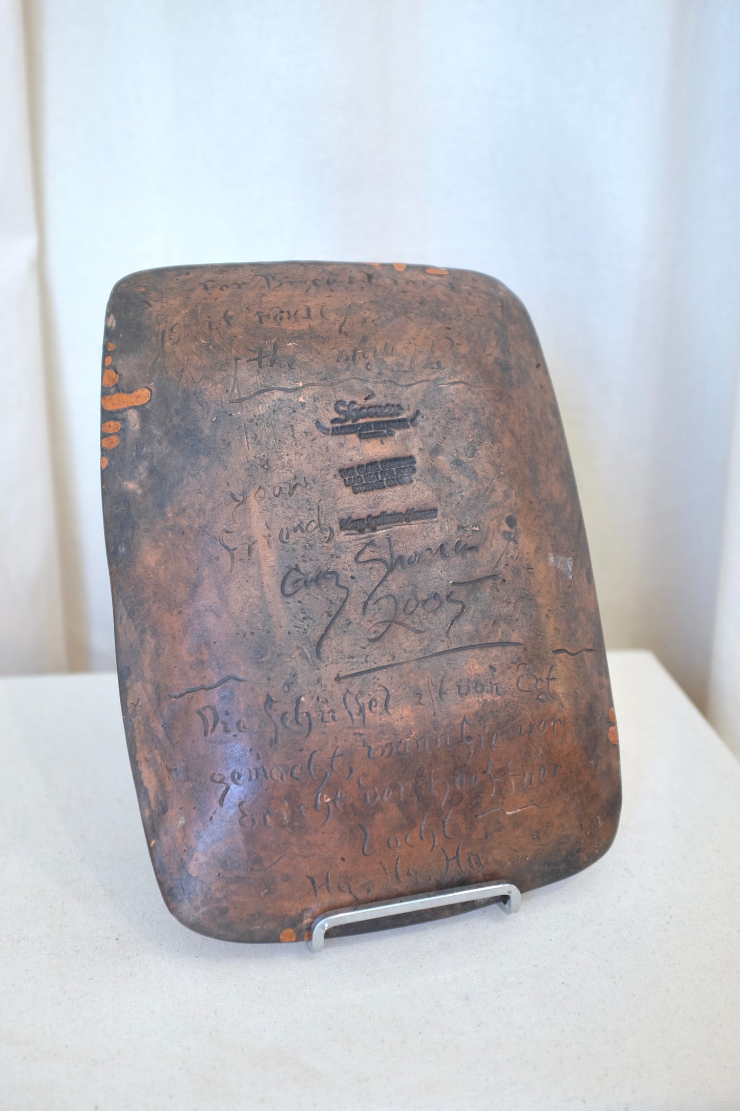 Money Wanted Redware Platter, Greg Shooner