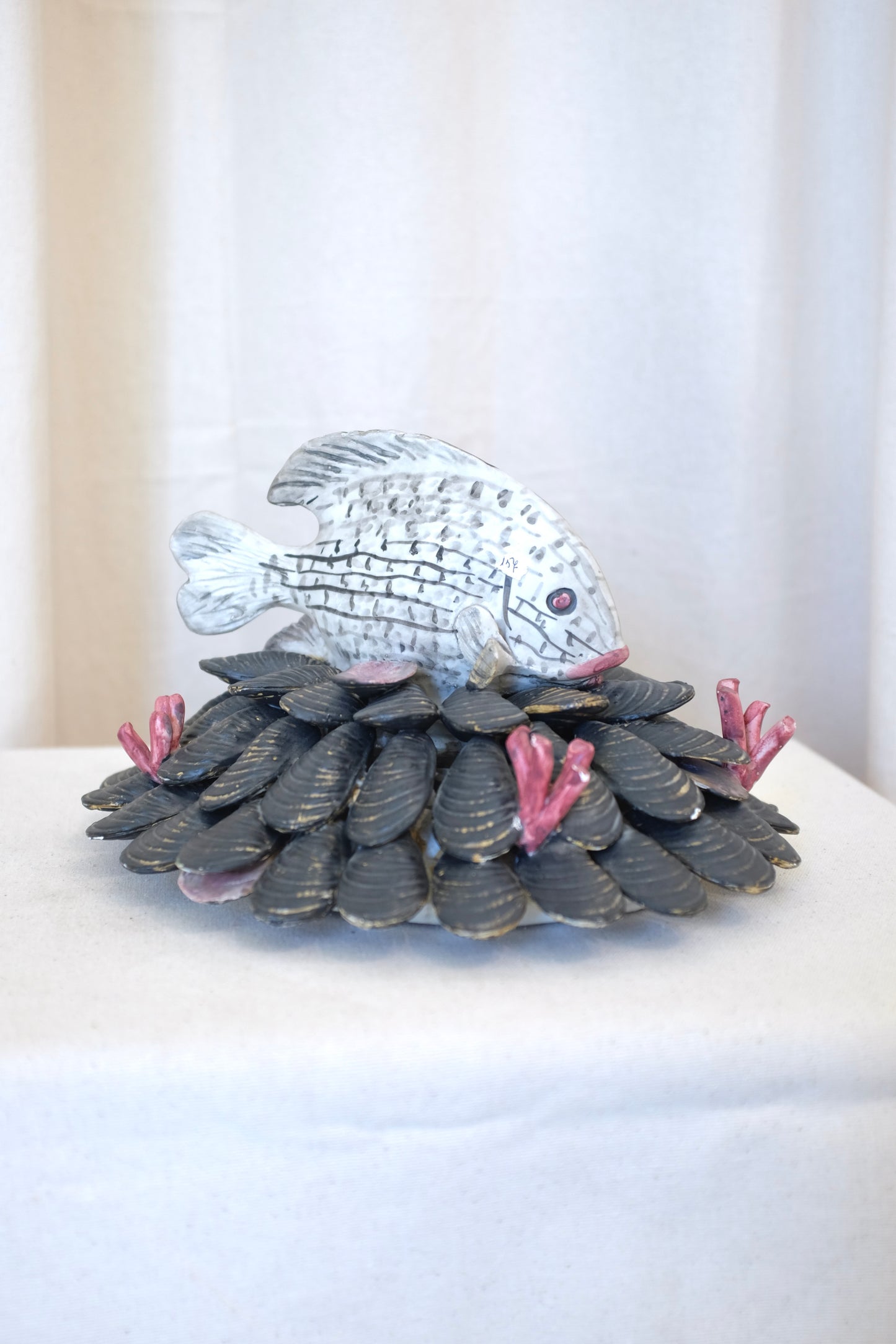 Ceramic Fish & Mussels Sculpture