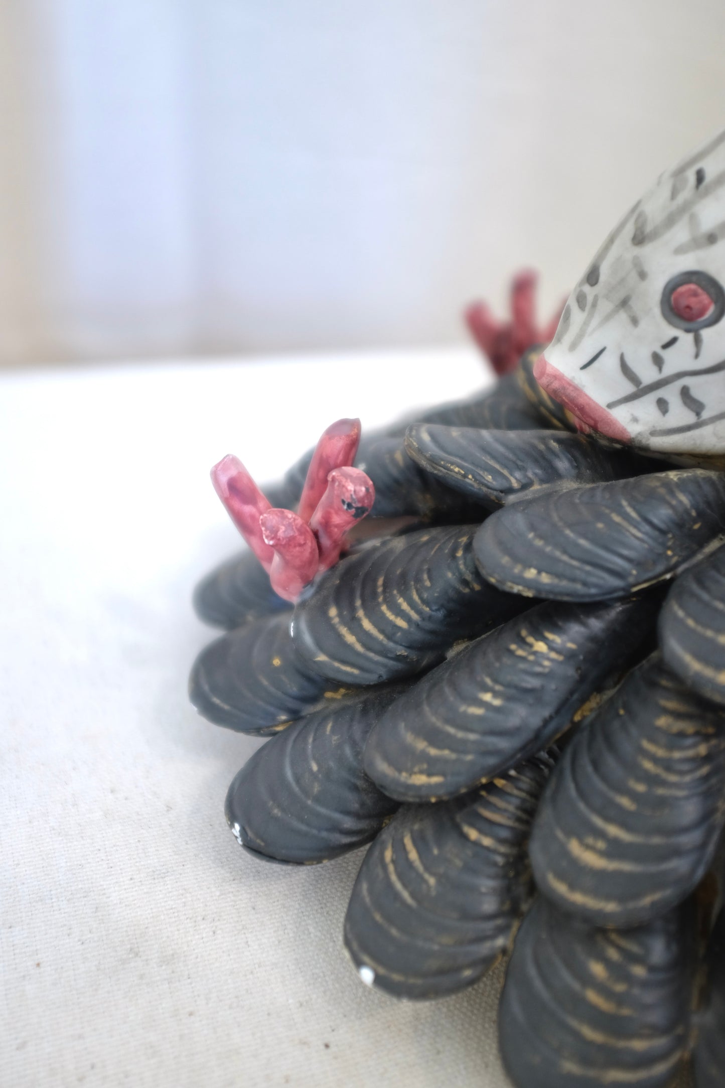 Ceramic Fish & Mussels Sculpture