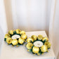 Pair Yellow Apple Candle Holders