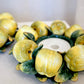Pair Yellow Apple Candle Holders