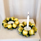 Pair Yellow Apple Candle Holders