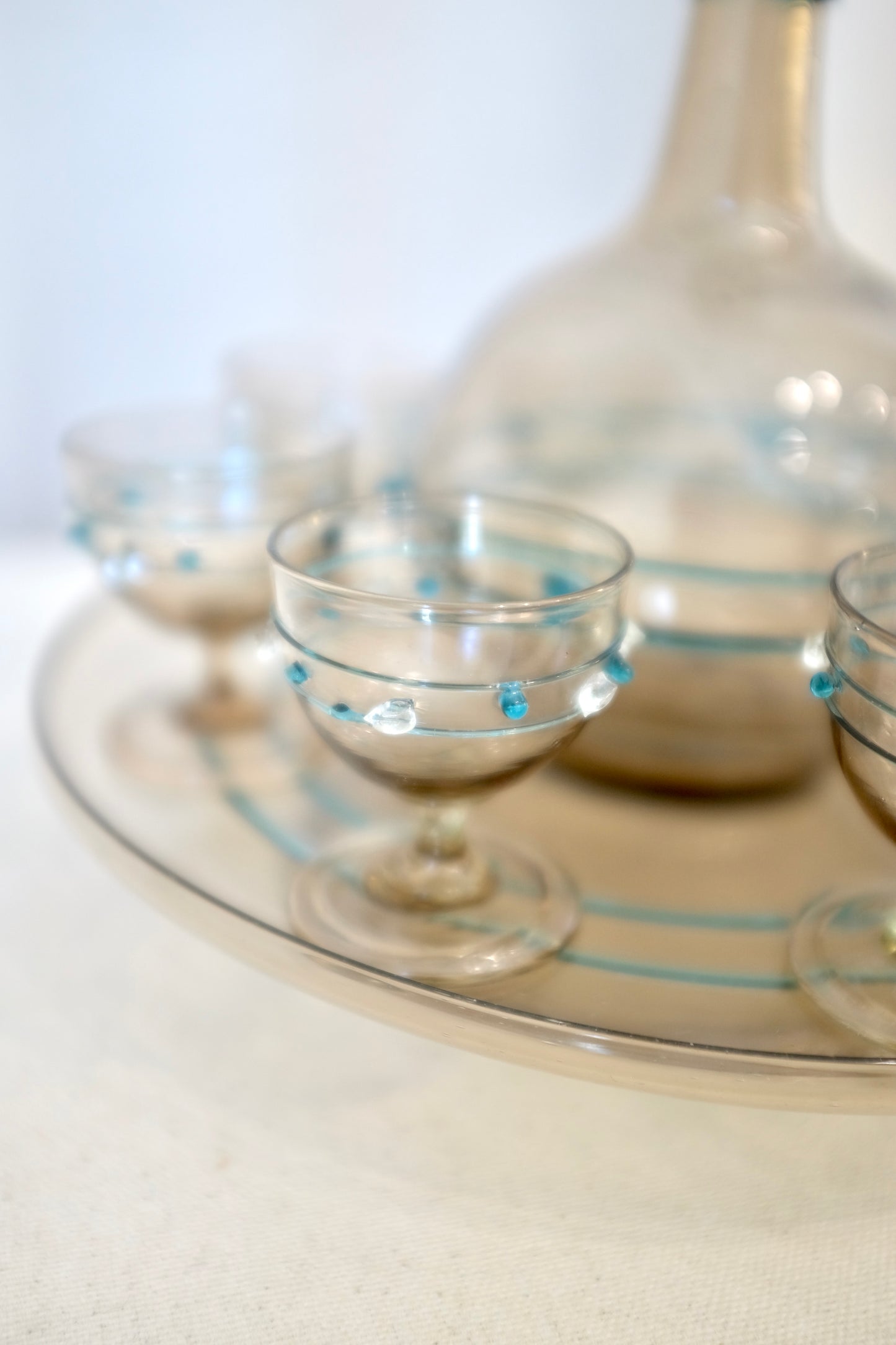 Murano Glass 8 Cordial and Decanter Set