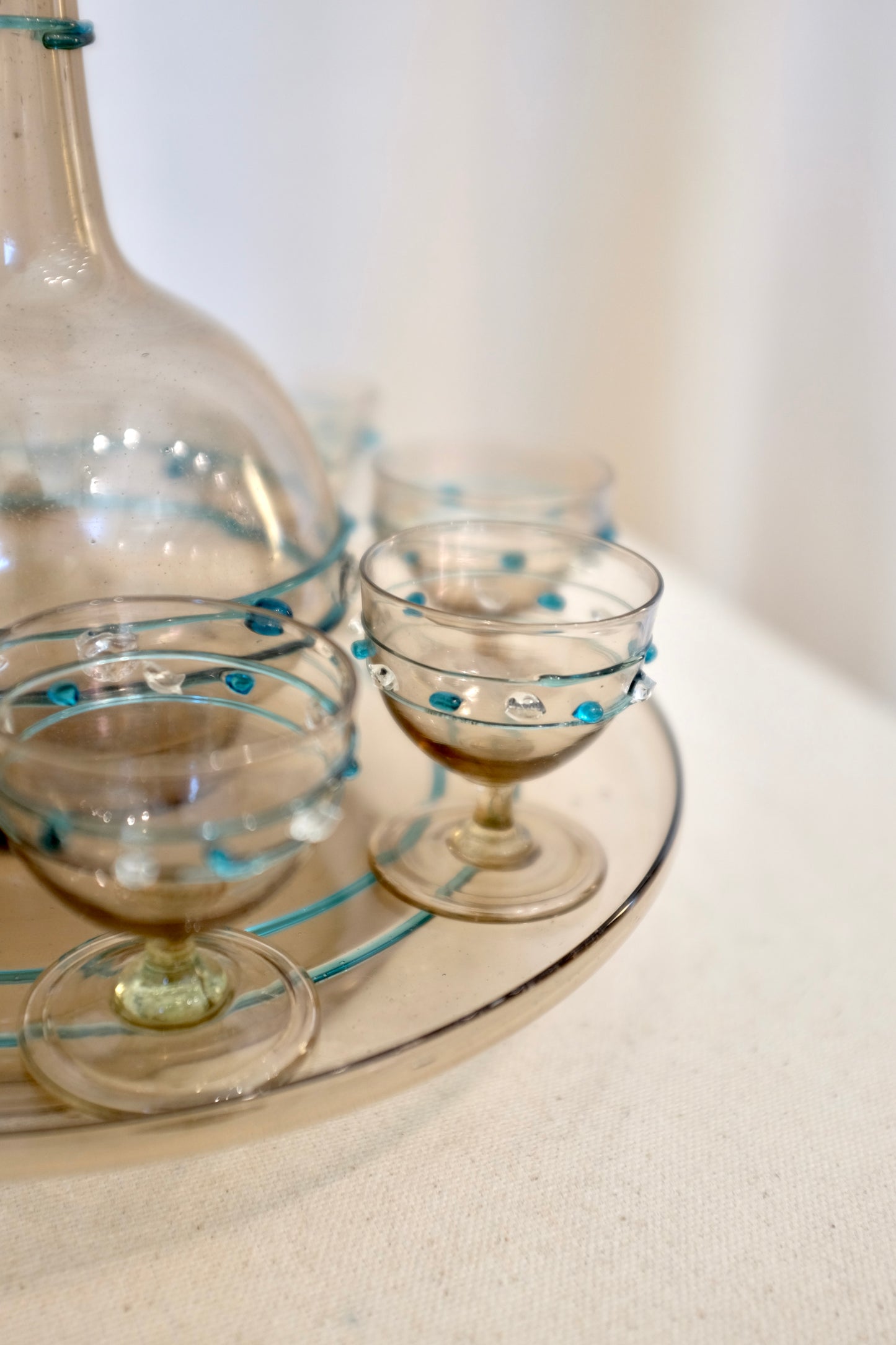 Murano Glass 8 Cordial and Decanter Set