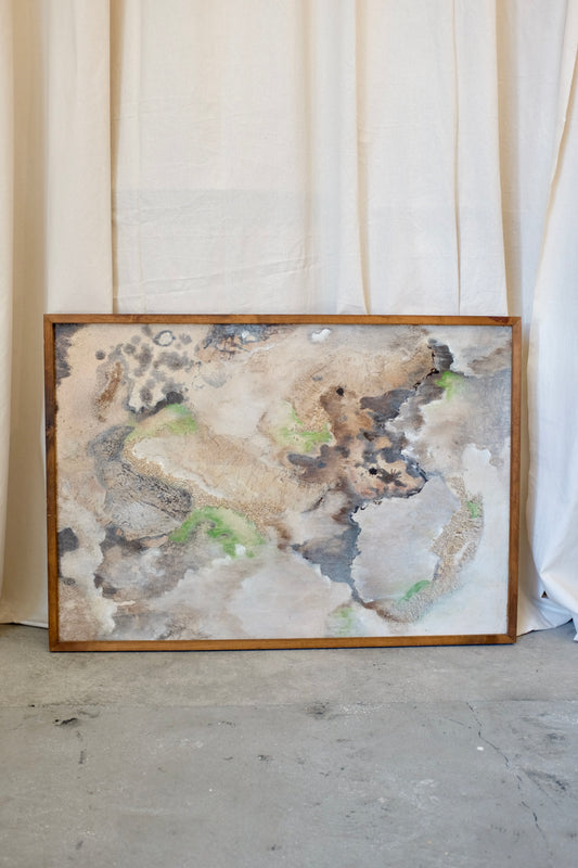 Framed Abstract Painting, Signed, Yoshiro Ikeda