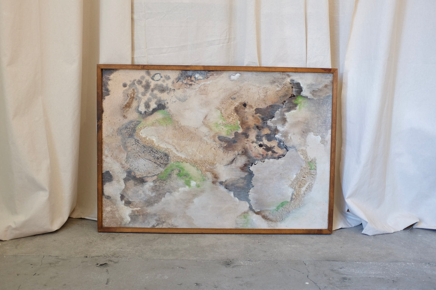 Framed Abstract Painting, Signed, Yoshiro Ikeda