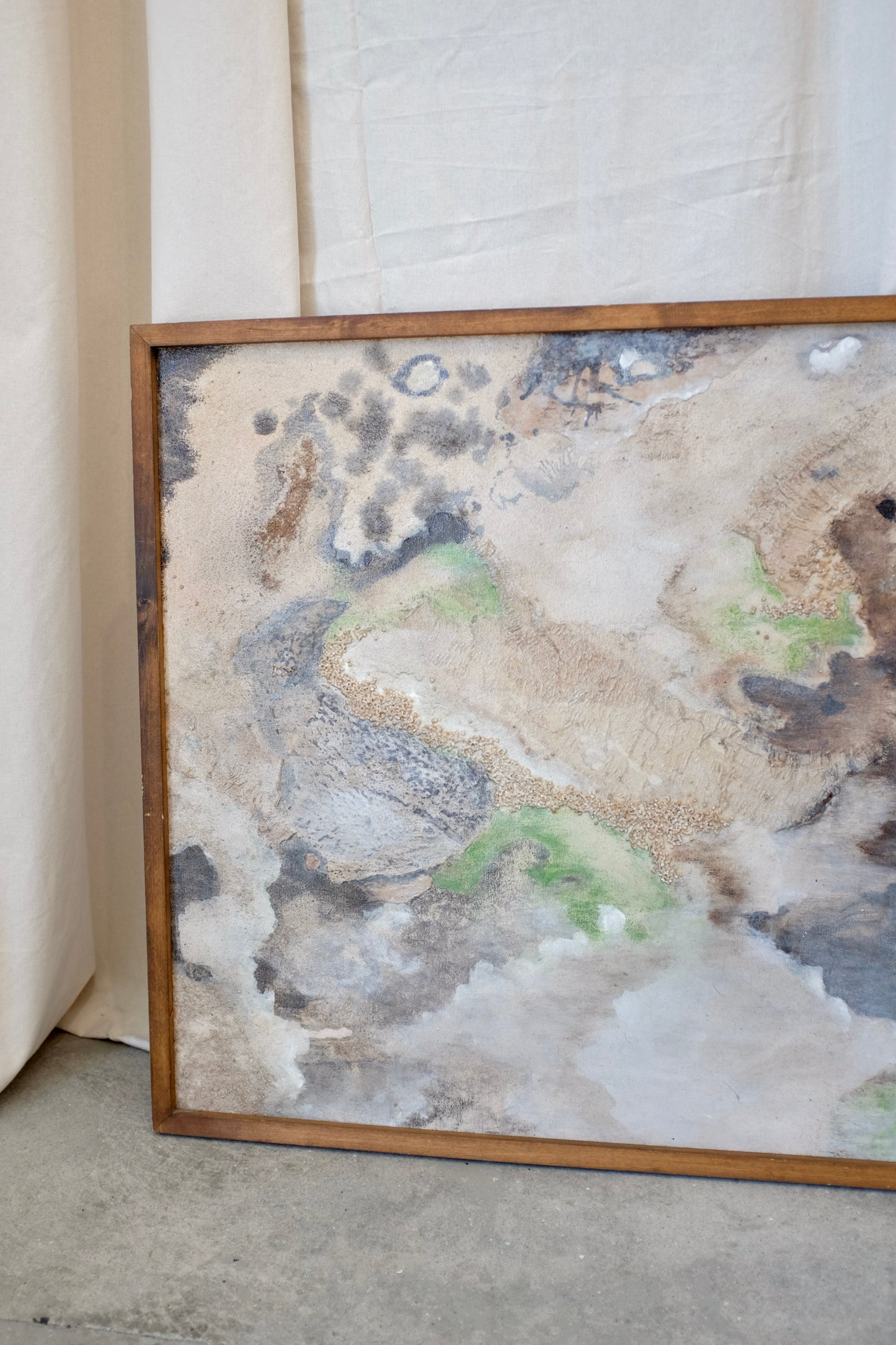 Framed Abstract Painting, Signed, Yoshiro Ikeda