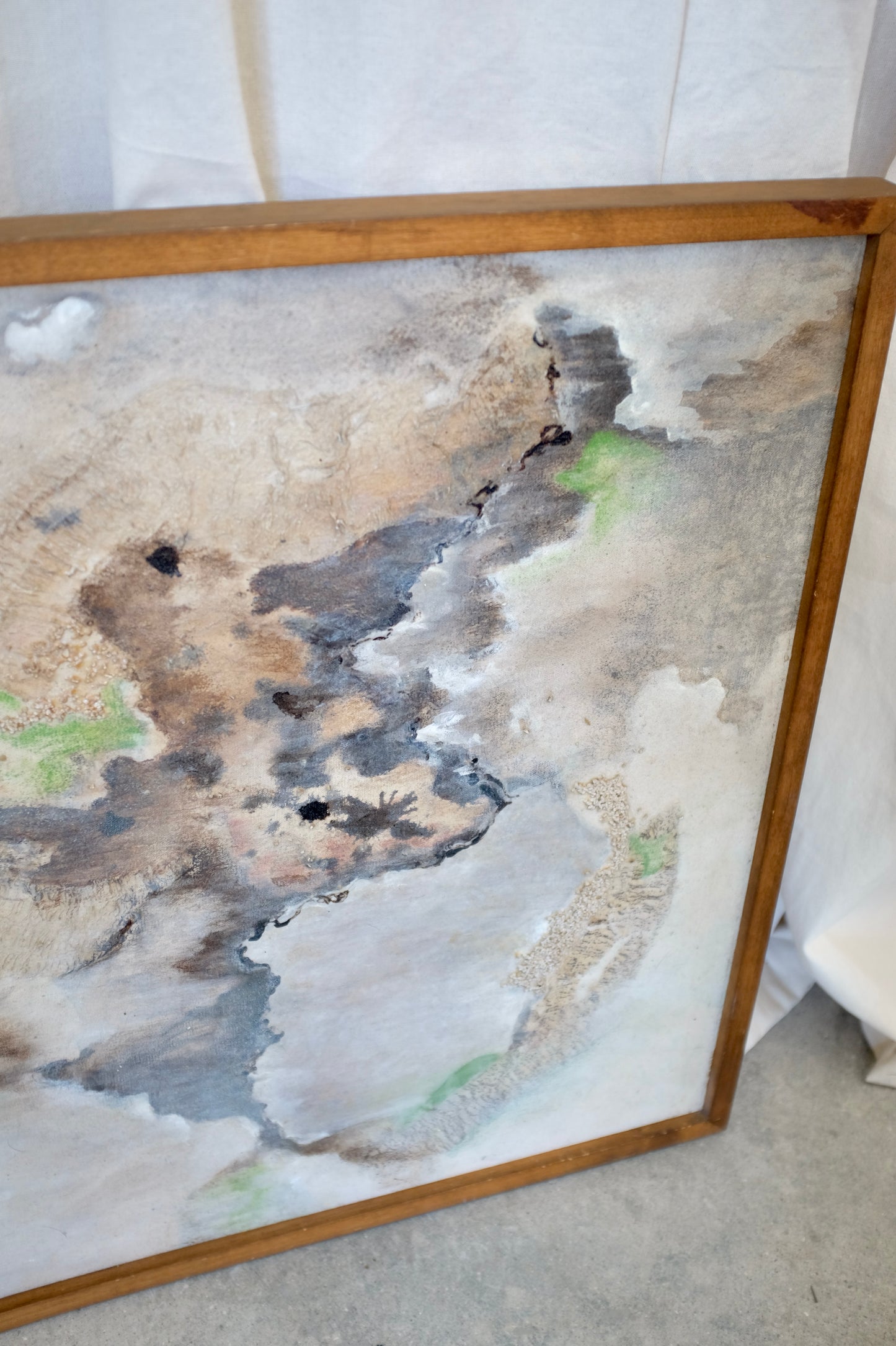 Framed Abstract Painting, Signed, Yoshiro Ikeda