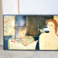 Painting on Tile of Angel and Men on the Subway