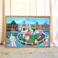 Picnic, Large Folk Art Painting, Ann C. Rosebrooks
