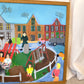 Picnic, Large Folk Art Painting, Ann C. Rosebrooks