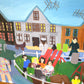 Picnic, Large Folk Art Painting, Ann C. Rosebrooks