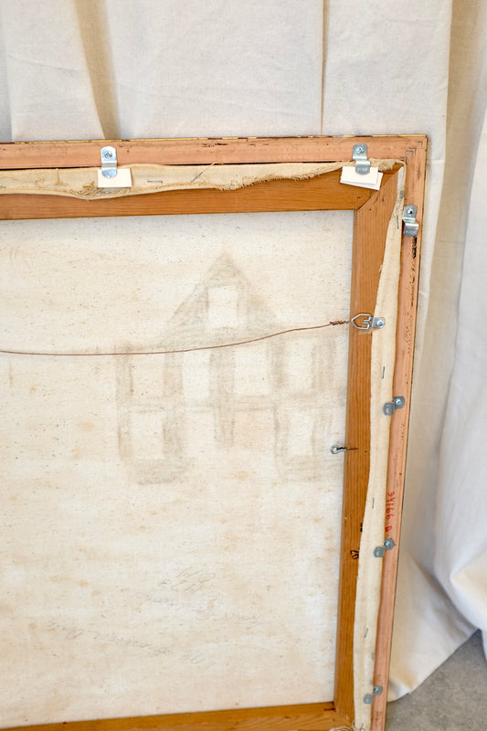 Picnic, Large Folk Art Painting, Ann C. Rosebrooks