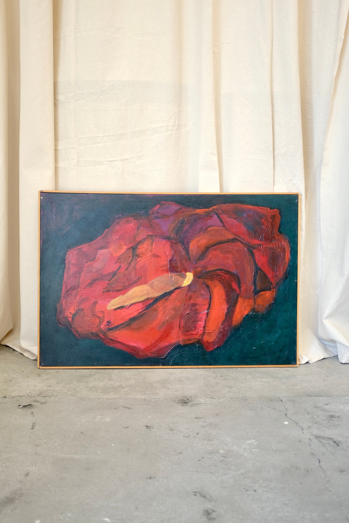 Georgia on My Mind, Framed Anthurium Floral Painting, Virginia Parkum