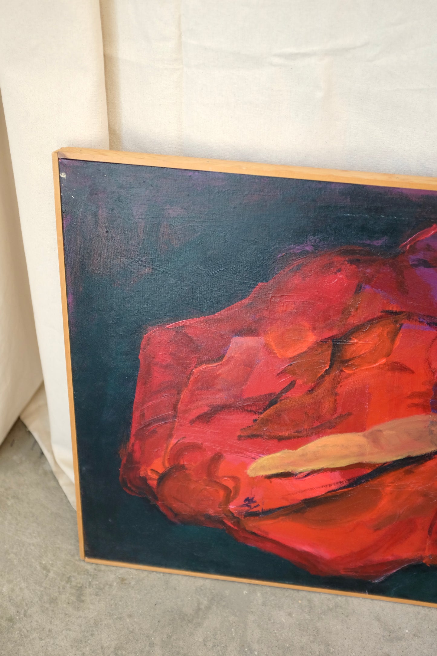 Georgia on My Mind, Framed Anthurium Floral Painting, Virginia Parkum