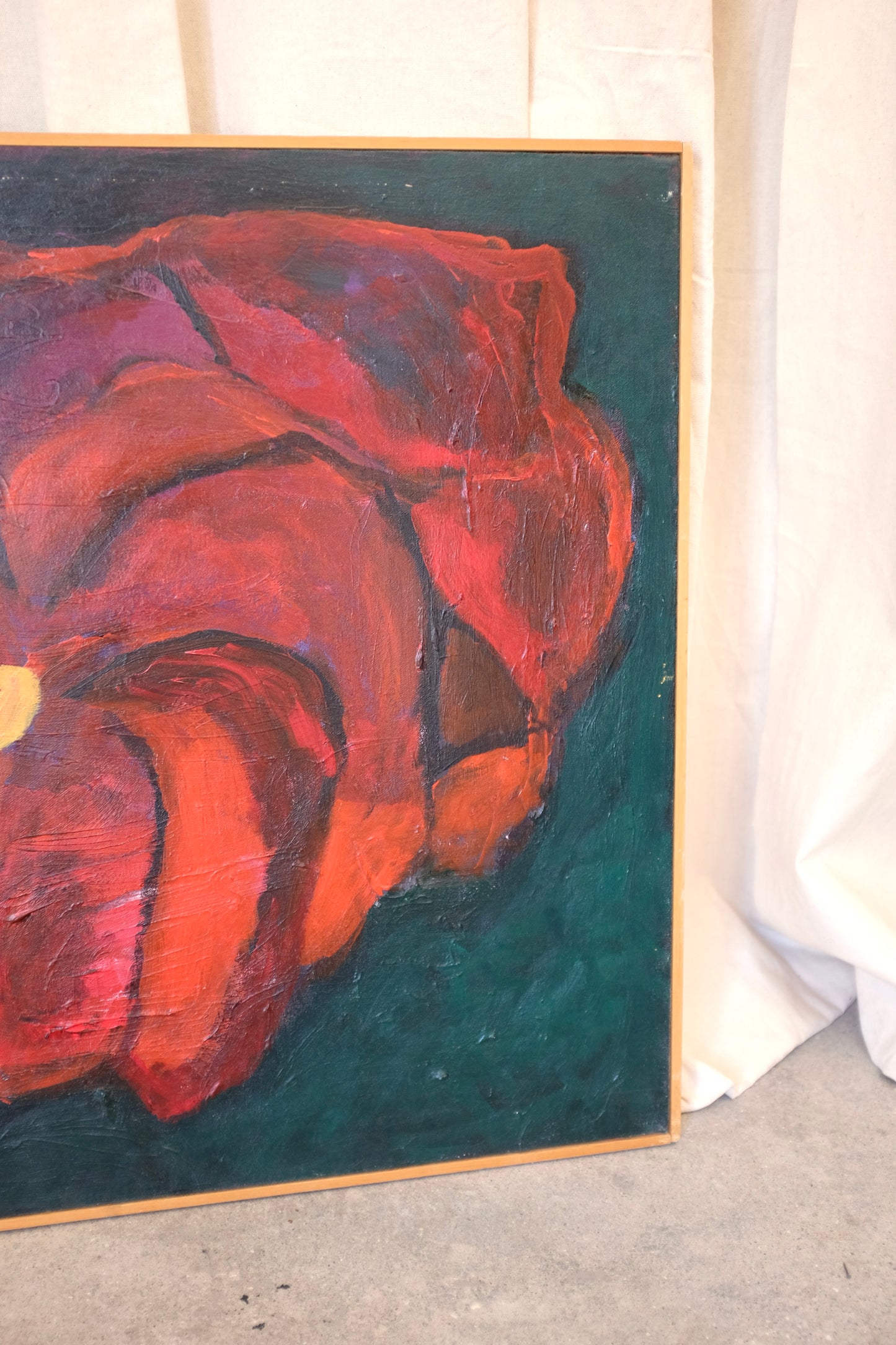 Georgia on My Mind, Framed Anthurium Floral Painting, Virginia Parkum