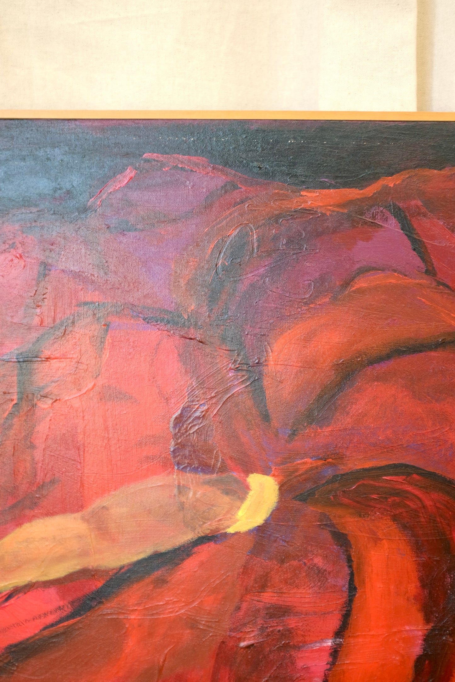 Georgia on My Mind, Framed Anthurium Floral Painting, Virginia Parkum