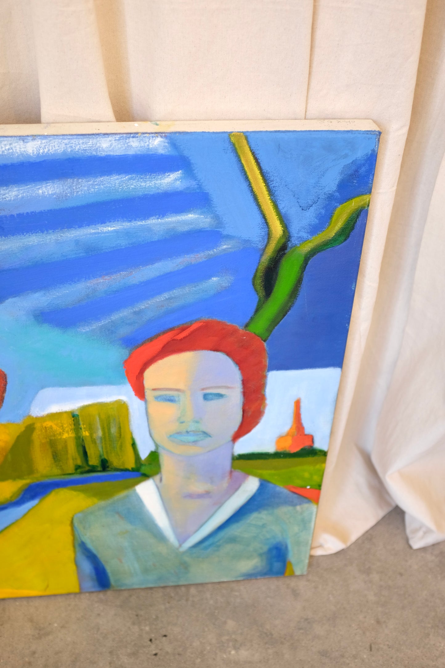 Large Colorful Nude Painting, Jan Carl ter Wheele, 1998