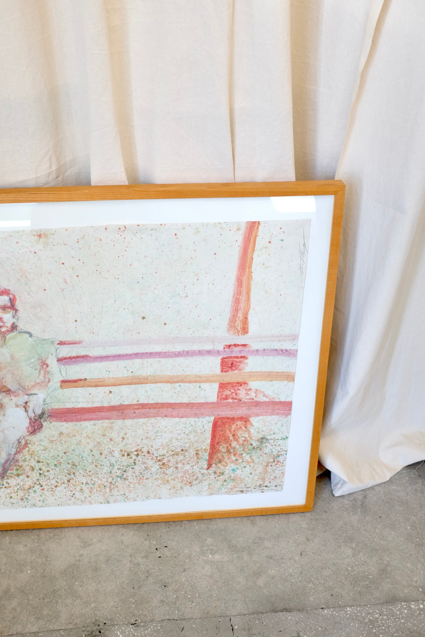 "On the Bench Schenley Park", Watercolor Painting, Peter Wargo, 1983