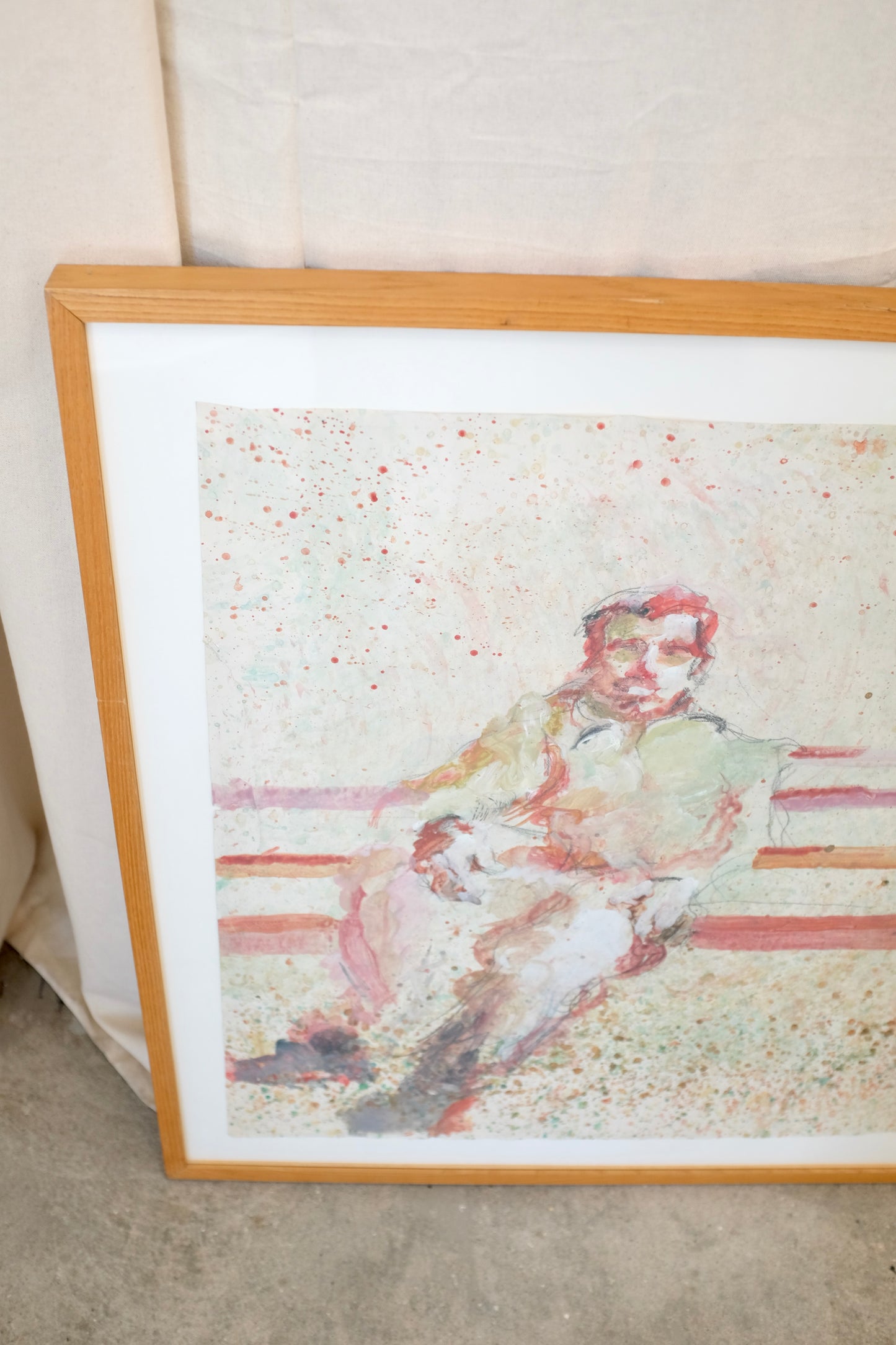 "On the Bench Schenley Park", Watercolor Painting, Peter Wargo, 1983