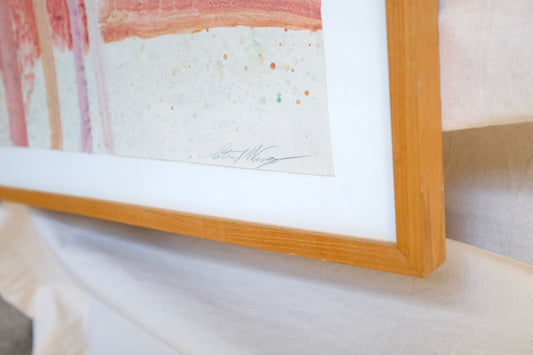 "On the Bench Schenley Park", Watercolor Painting, Peter Wargo, 1983