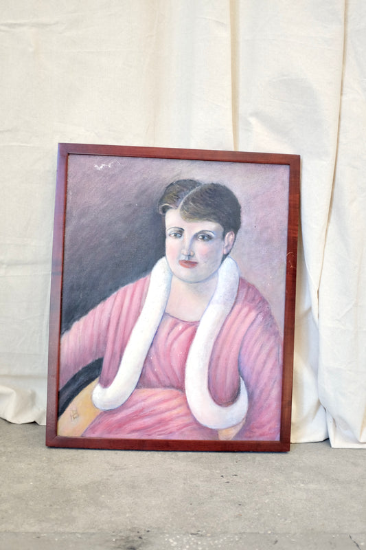 Portrait of a Woman in Pink, Harry Burke