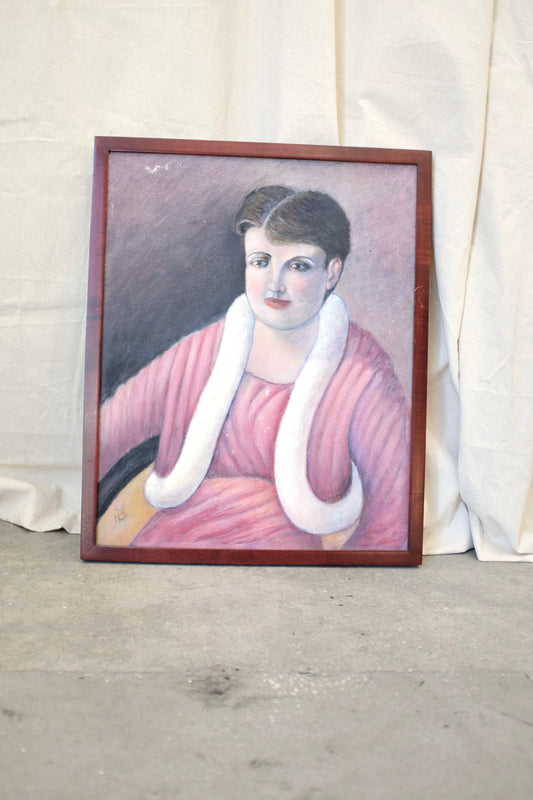Portrait of a Woman in Pink, Harry Burke