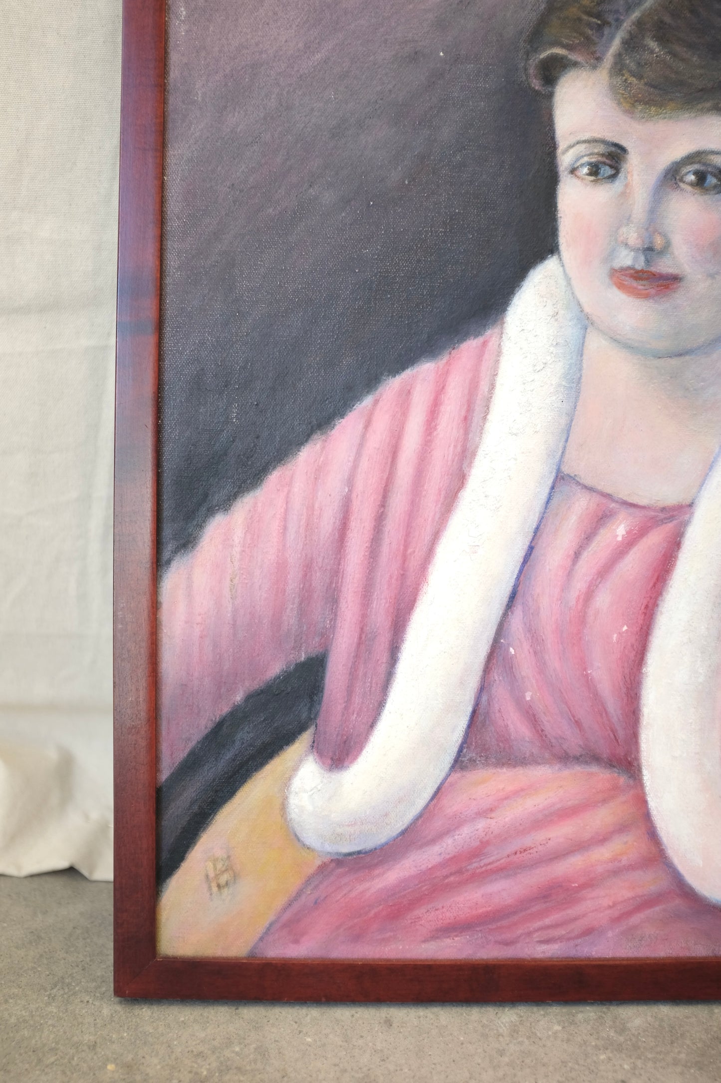 Portrait of a Woman in Pink, Harry Burke