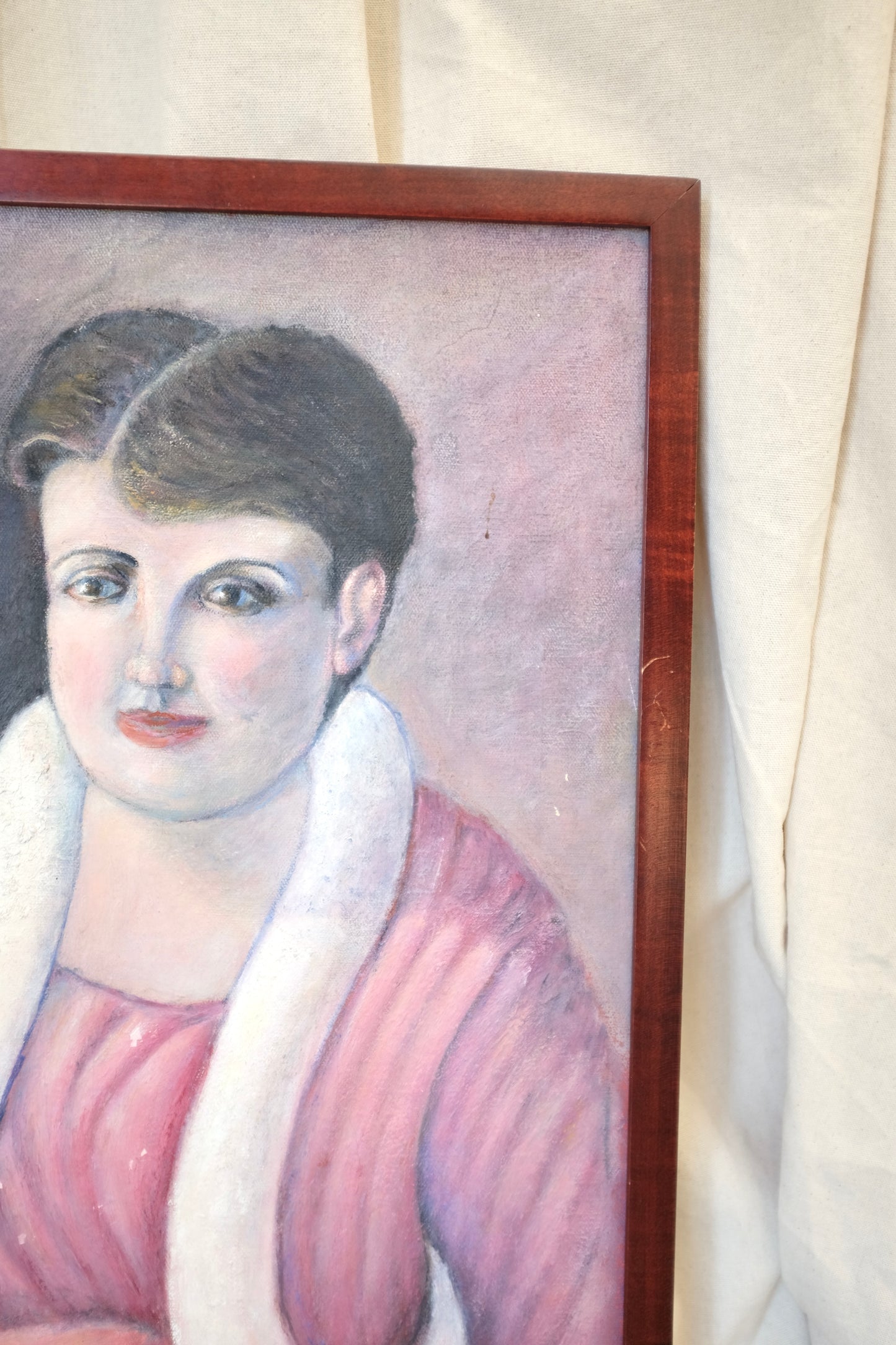 Portrait of a Woman in Pink, Harry Burke