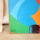 Man and Lawnmower, Folk Art Painting on Board