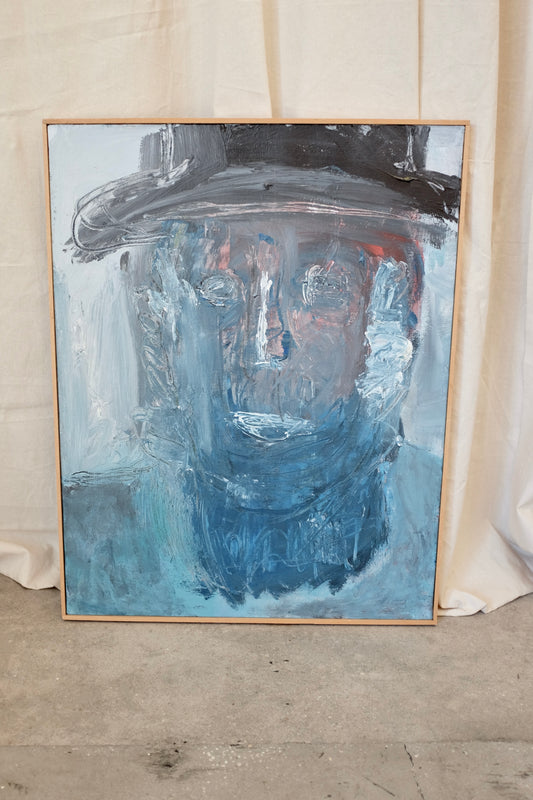Blue Man, Painting by Virginia Parkum