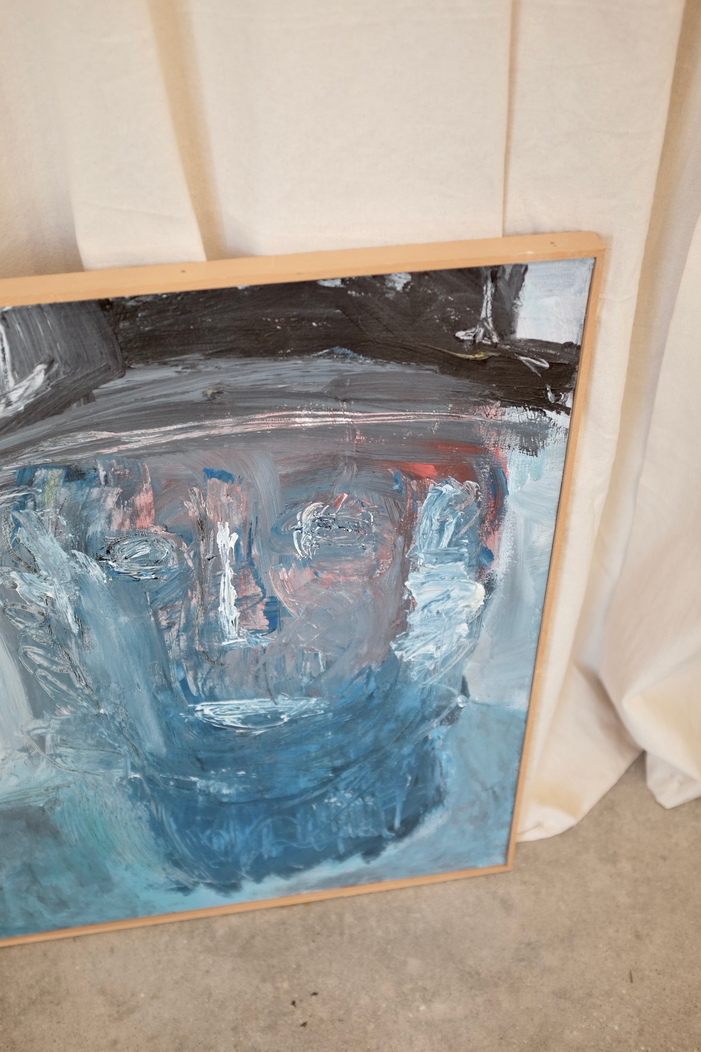 Blue Man, Painting by Virginia Parkum