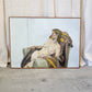 Reclining Nude with Blanket, Framed Painting, Ellen Howell, 1974