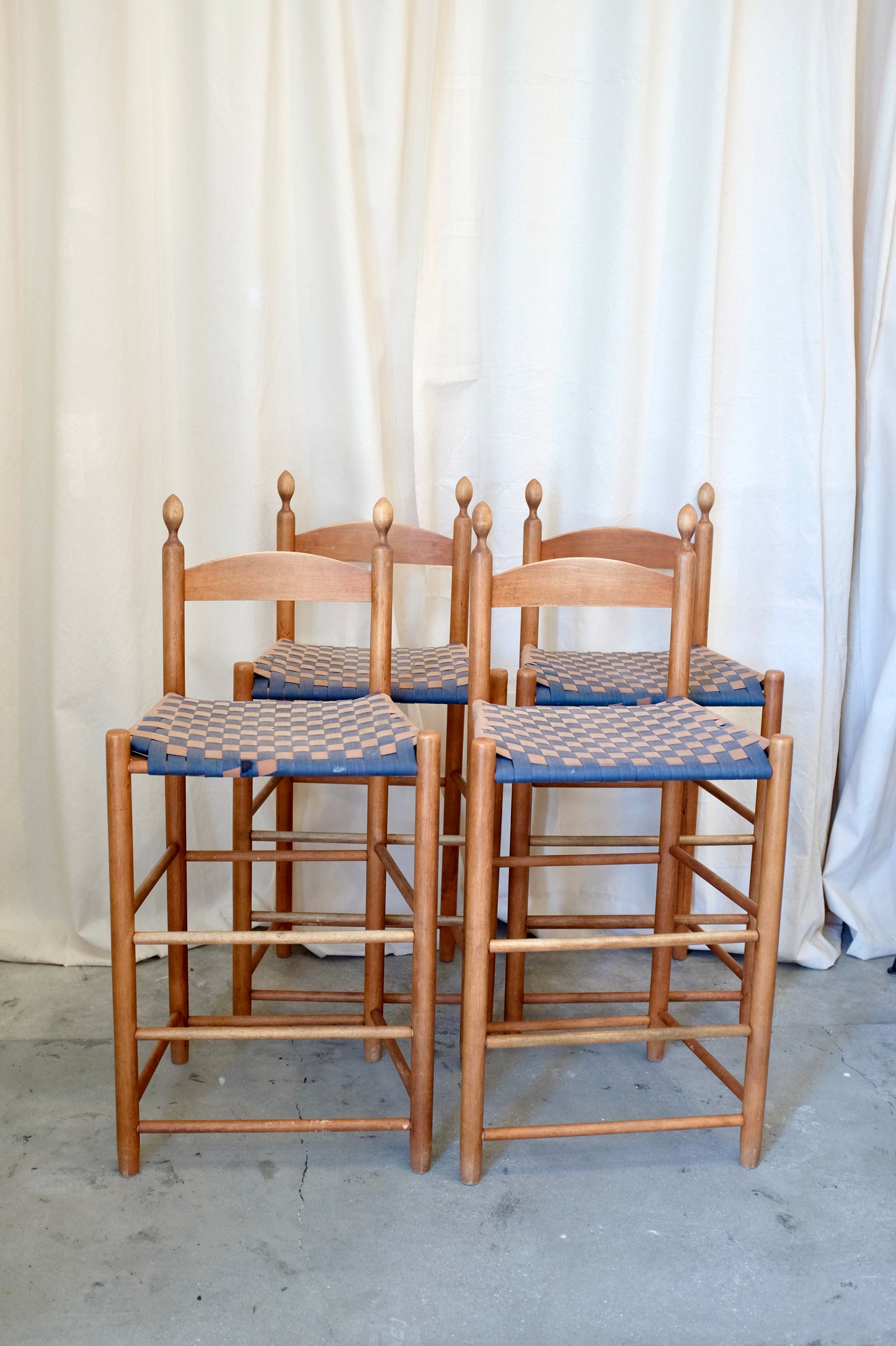 Set of 4 Shaker Tape Stools
