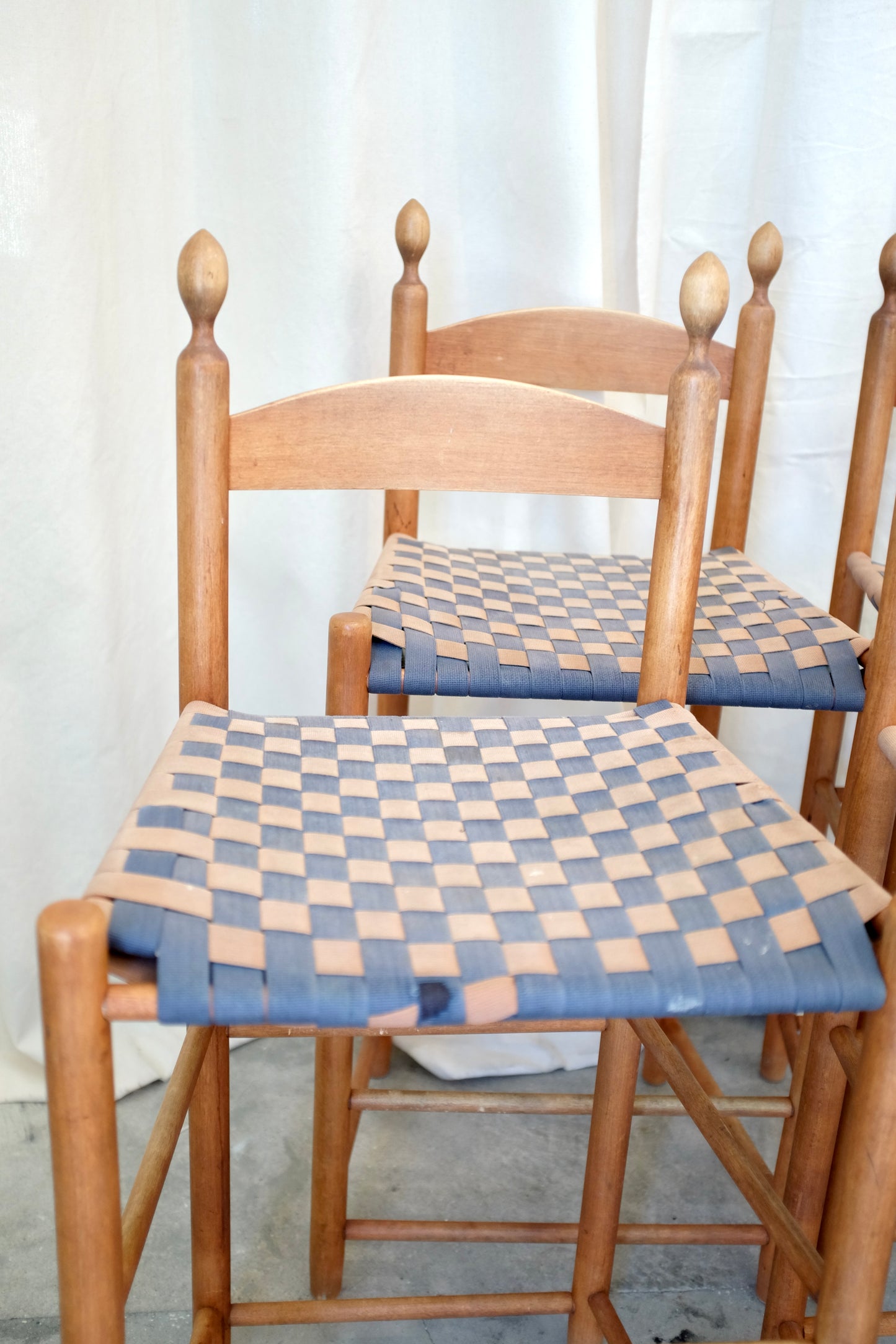 Set of 4 Shaker Tape Stools