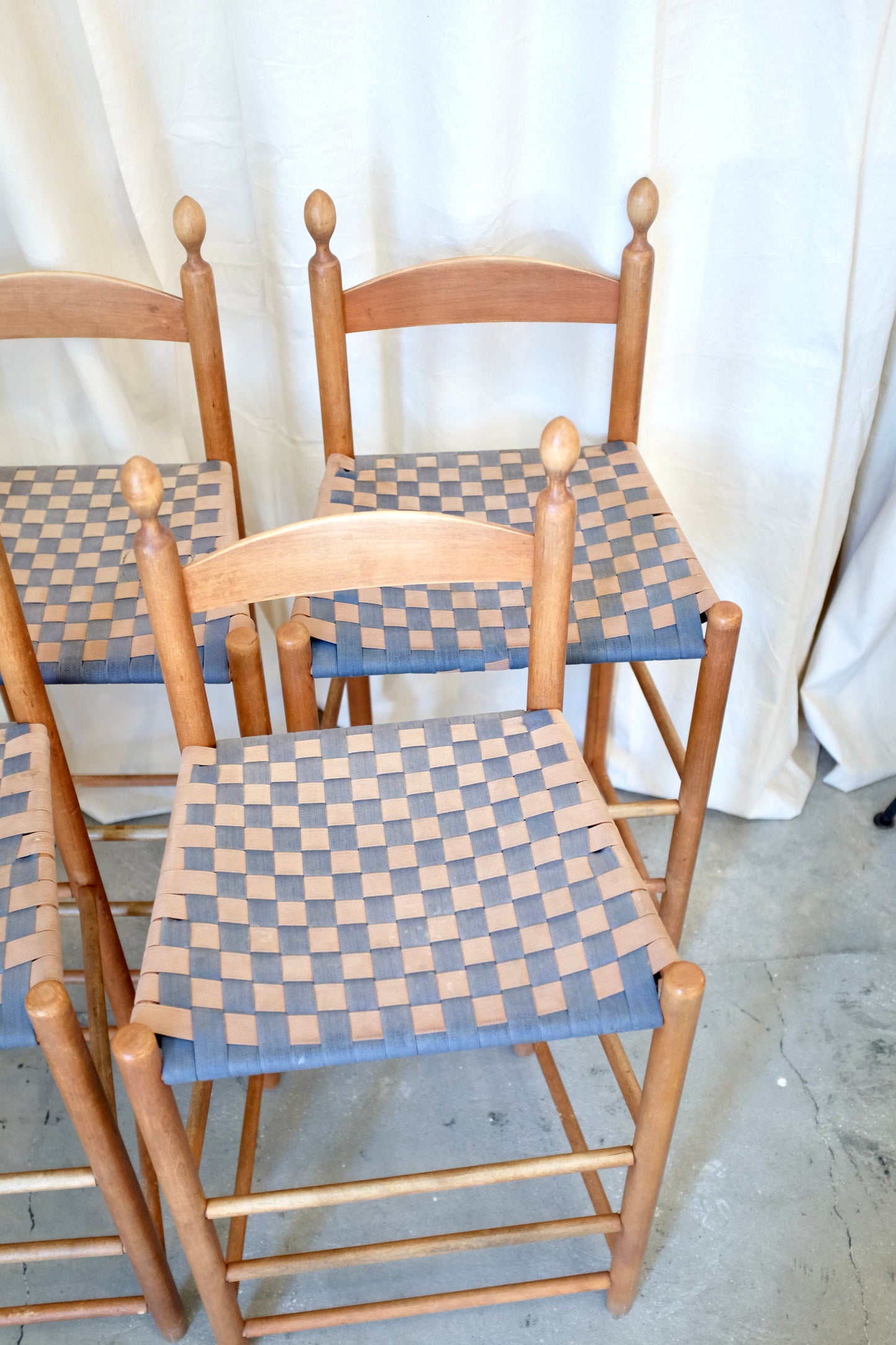 Set of 4 Shaker Tape Stools