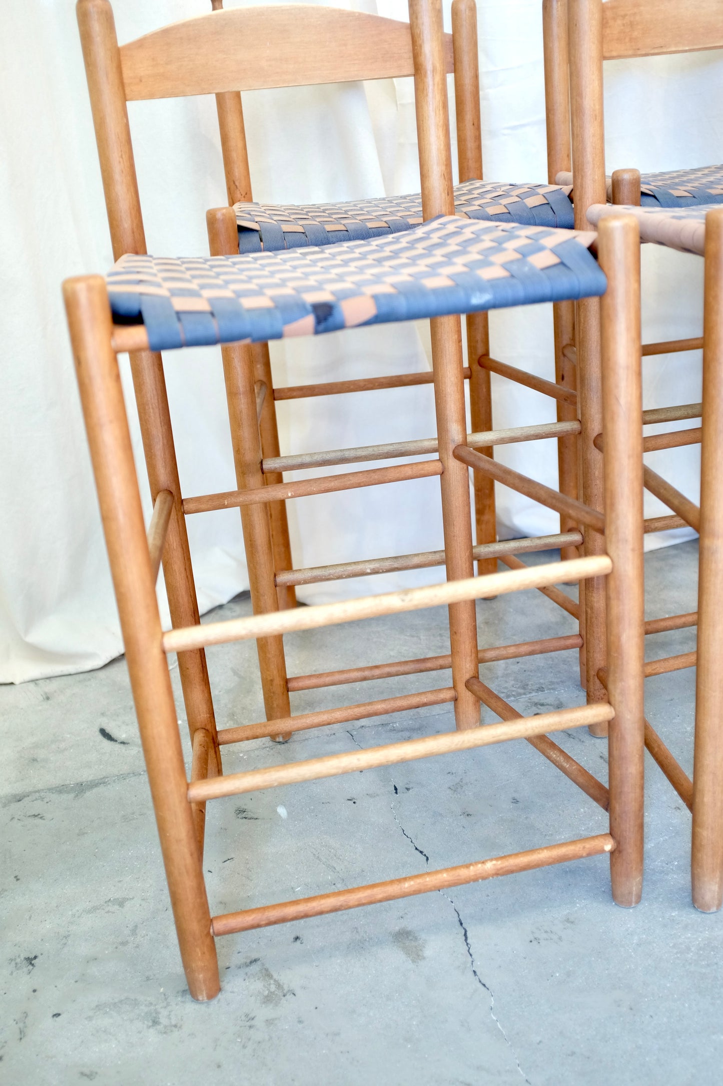 Set of 4 Shaker Tape Stools