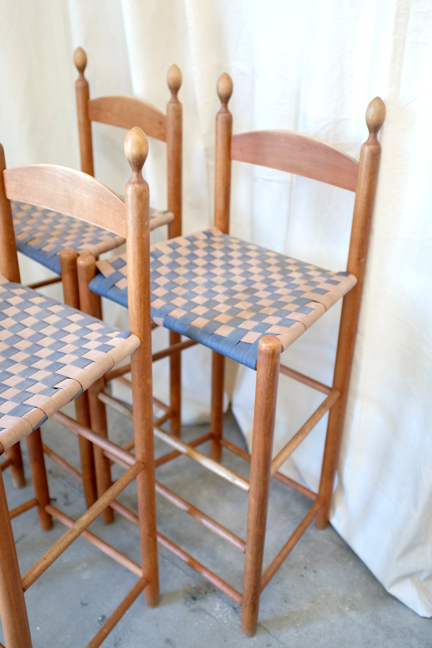 Set of 4 Shaker Tape Stools