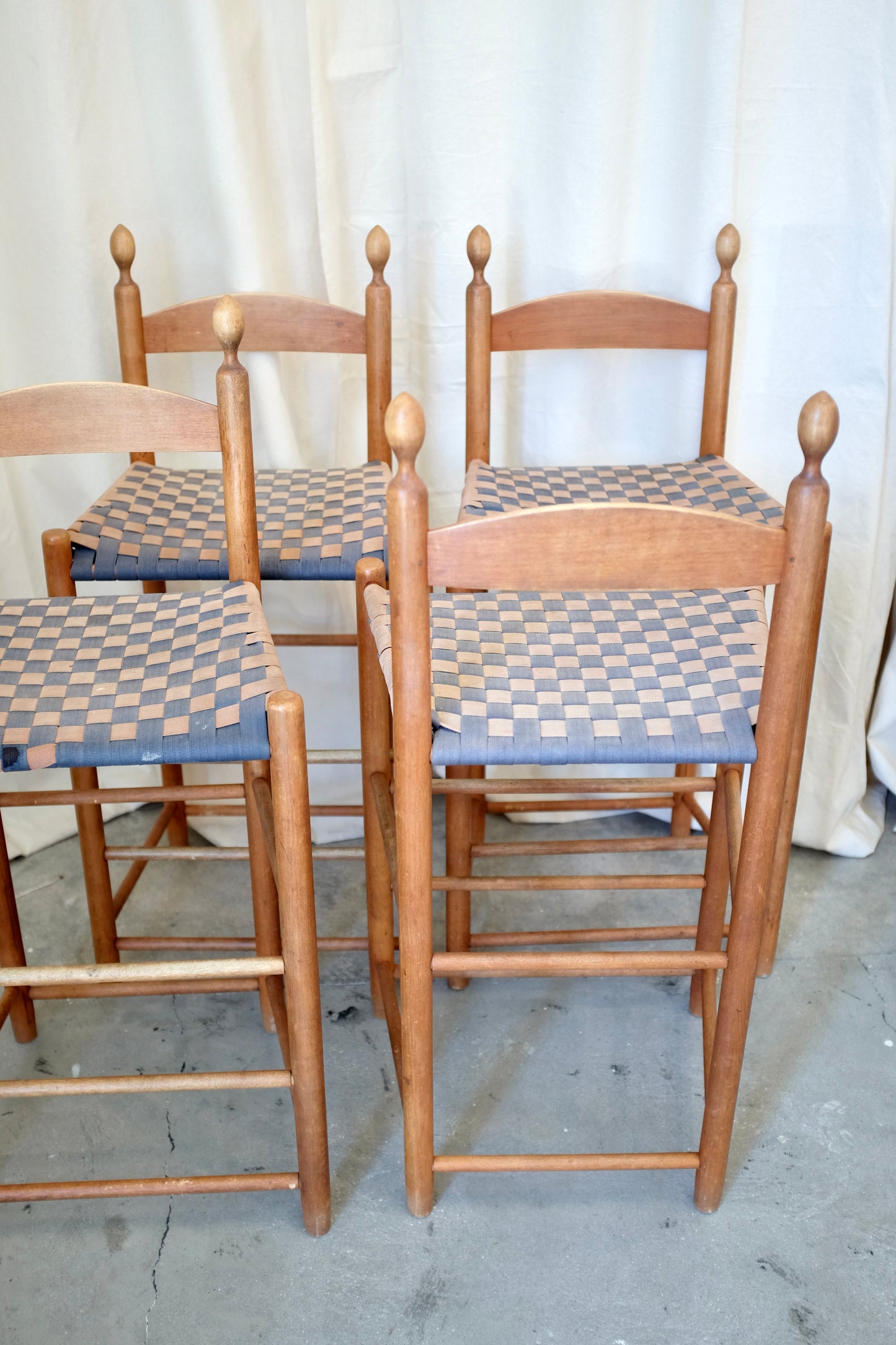 Set of 4 Shaker Tape Stools