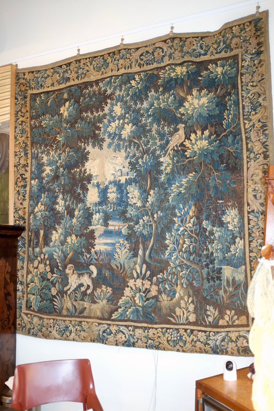 European Verdure Tapestry, 19th Century, Wool